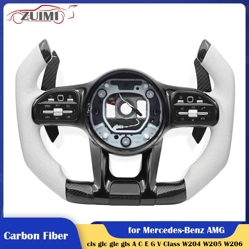 

Sport Carbon Fiber Car Steering Wheel for Mercedes-Benz AMG W190 W205 W166 W167 W177 W213 W217 W222 W223 W253 W257 W292 W463