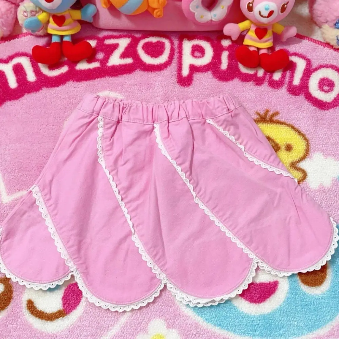 Japanese Cartoon Mp Embroidery Sweet Daughter Clothing Summer New All Match Lace Edge Cake Mini Skirt Cute Y2k Pink Skirt