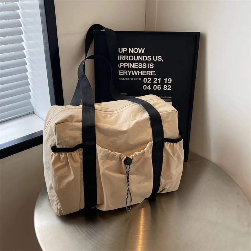 

Large Capacity Drawstring Ins Korean Style Shoulder Bag New Simple Office Commute Handbag Fashion Trendy Tote Bag for Women