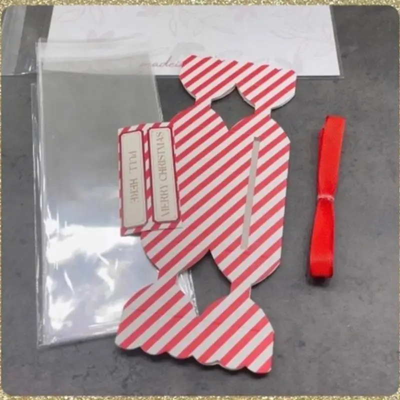 090b Túi tiền Giáng sinh đa chức năng Túi hình chữ nhật kéo ra túi tiền phụ kiện cho quà tặng đặc biệt