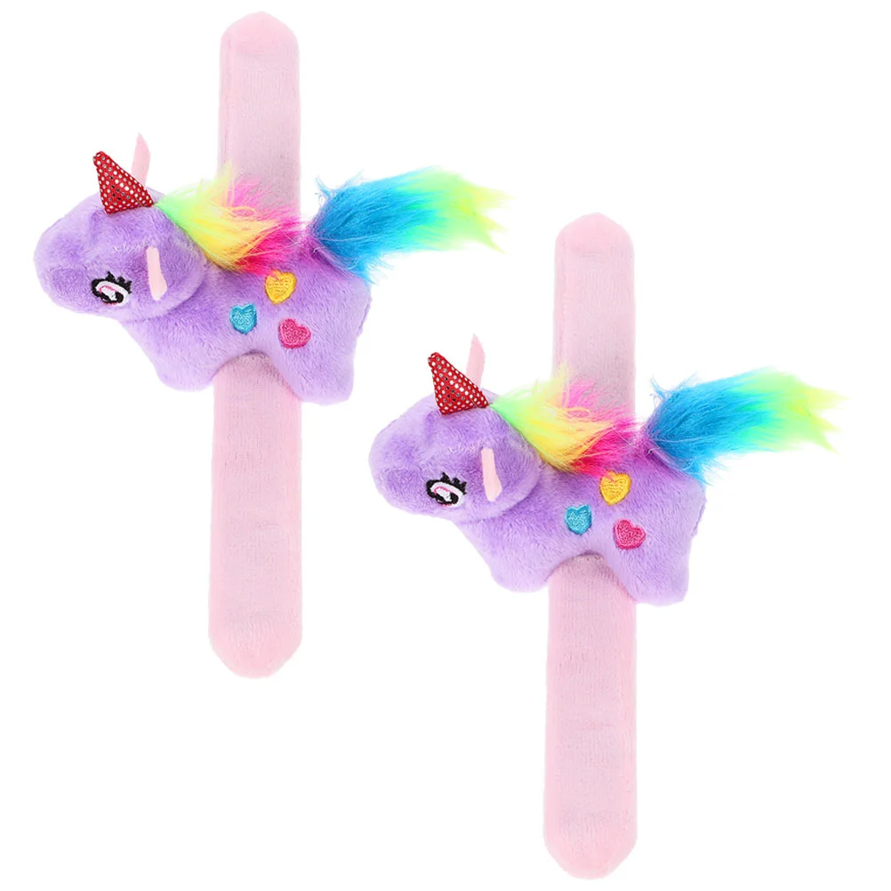 2 Pcs Slap Bracelets Hug The Ring Toys Party Gifts Aldult Novel Cartoon Animal Bands