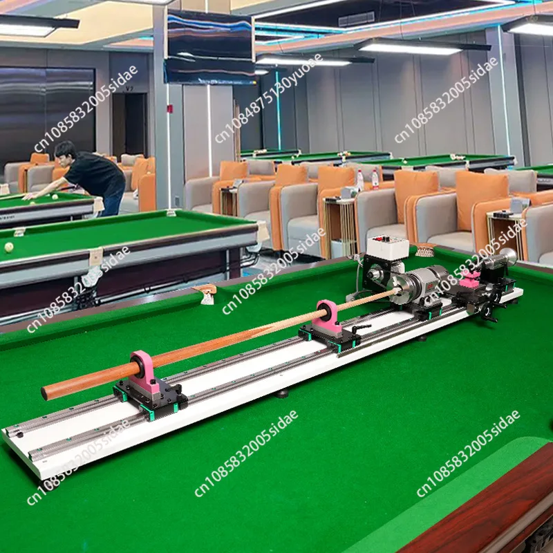 FS-7075D Variable Speed Pool Cue Repair Lathe Professional Billiard Stick Refurbishment Machine For Woodworking Turning Tool