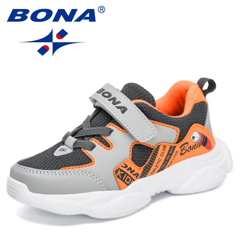 

BONA 2022 New Designers Outdoor Hiking Sneakers Child Trail Running Shoes Children Casual Trainer Shoes For Teens Walking Shoes