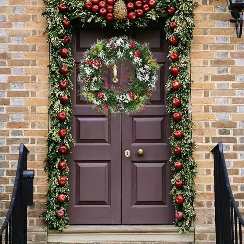 Christmas Wreath Christmas Tree Wreath Christmas Artificial Wreath Artificial Christmas Wreaths Xmas Porch Wreath Decorations