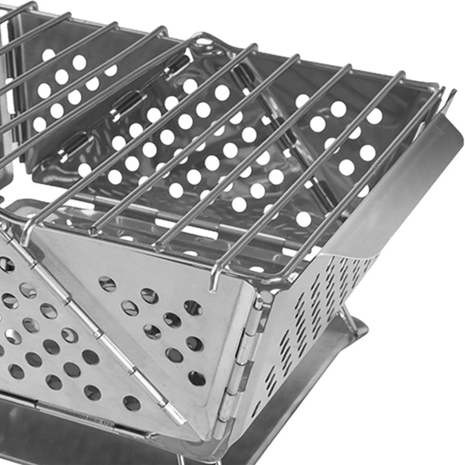 Anti Rust Portable Fire Pit Grill Foldable Charcoal Stove for Backyard Camping Hiking 1-2 Person Outdoor Cooking