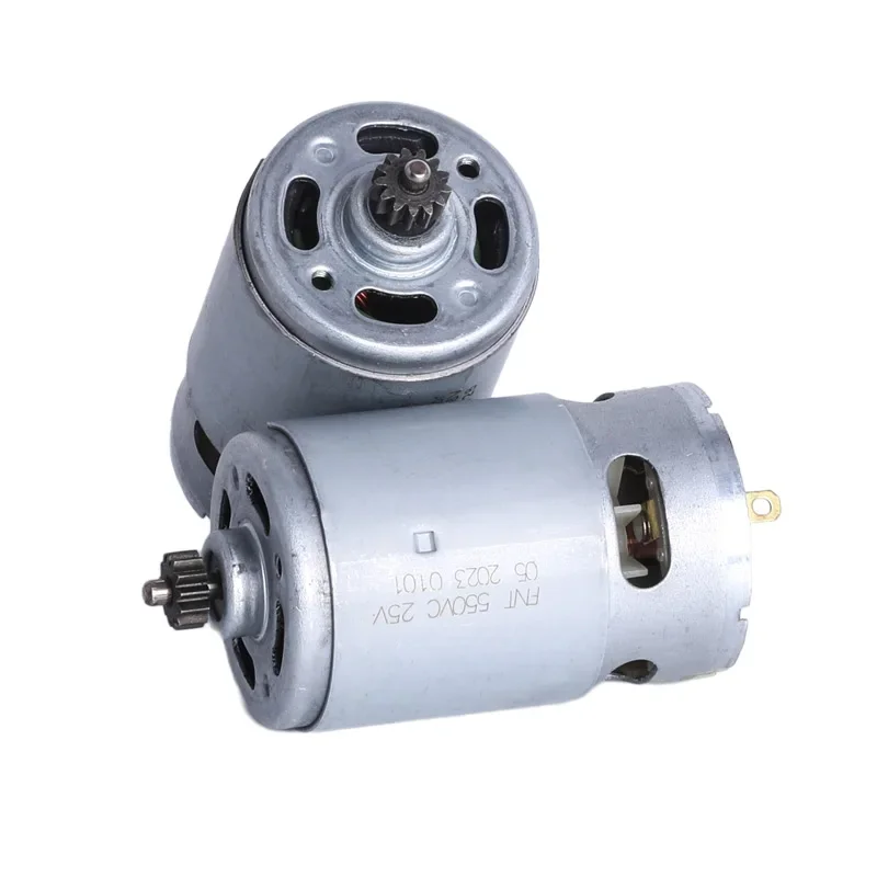 RS550 DC Motor 8.2mm /9.5mm 14 Teeth Gear Micro Motor 21V 25000RPM Electric Saw Motor for Rechargeable Hand Saw / Electric Drill