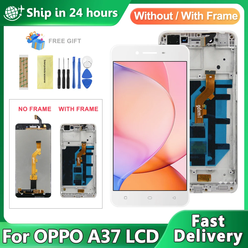 Screen For OPPO A37 LCD Display Touch Screen A37F A37FW A37M Screens Digitizer Assembly Replacement A37 DIsplay Screen