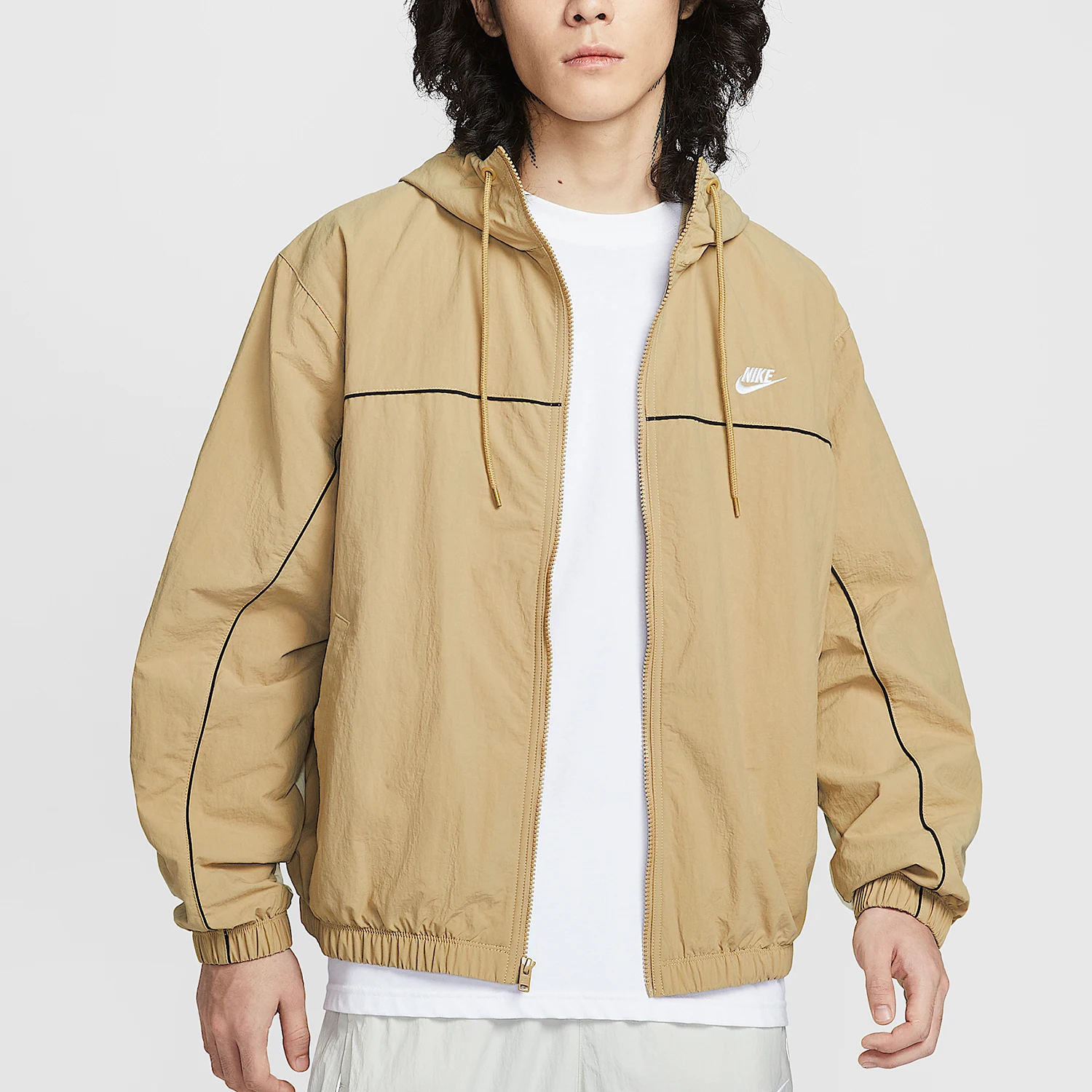 Nike Authentic Club Men's Loose Zipper Hooded Retro Casual Jacket HJ2013-298