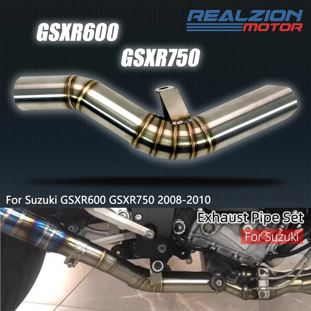 

RZ GSXR600 GSXR750 K9 K10 Motorcycle Slip-On Exhaust Pipe Muffler Middle Link Mid Pipe For Suzuki GSXR600 GSXR750 2008-2010 K8