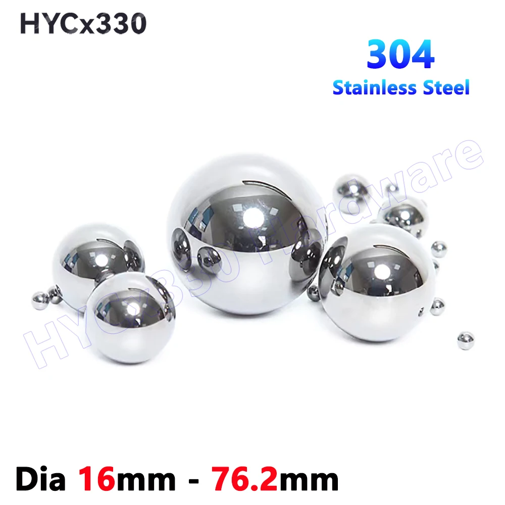 1Pcs Dia 16mm - 76.2mm Steel Balls A2 304 Stainless Solid Precision Bearings Roller Beads 16 17 18 19 20 21 22mm to 76.2mm