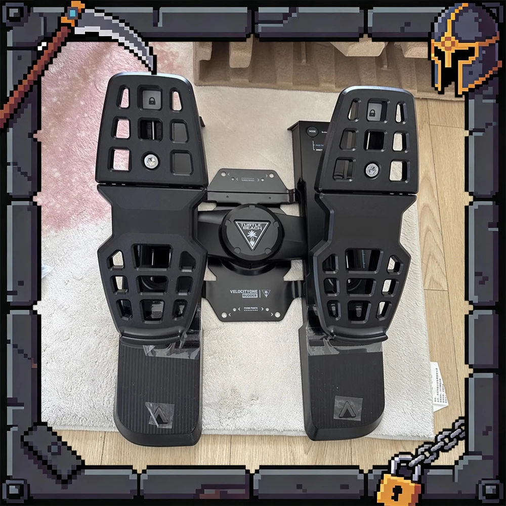 

Педали для авиасимулятора Turtle Beach V1F-Rudder с датчиком Холла, регулируемым тормозом и настраиваемой шириной педалей, идеально подходят для подарков