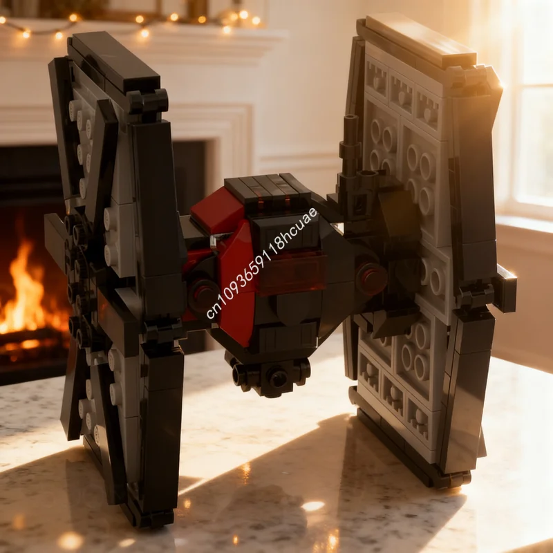 266 Pezzi MOC TIE SF SWOV Modello di Battaglia Stellare, Gioco di Costruzioni, Blocchi da Assemblare, Regalo di Natale, Costruzione Fai-da-Te, Educazione Creativa