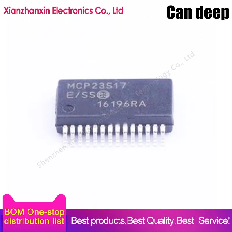 5PCS/LOT  MCP23S17T-E/SS MCP23S17-E/SS MCP23S17 The patch SSOP28 I/O interface - expander IC