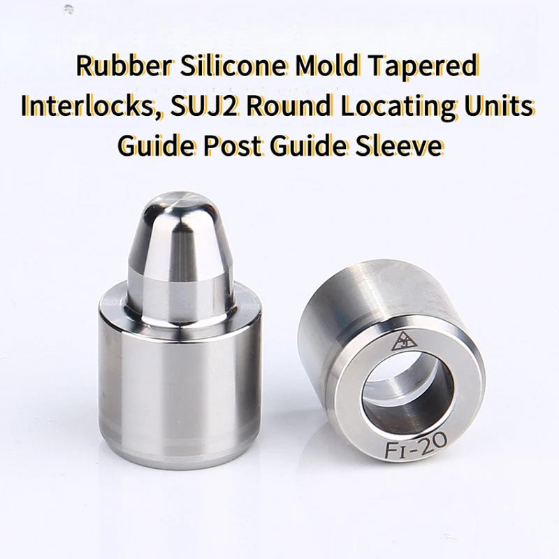 2PCS Rubber Silicone Tapered Interlocks, SUJ2 Round Locating Units Guide Post Guide Sleeve