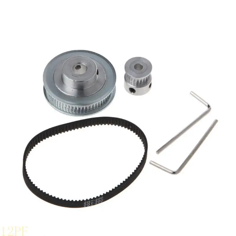 12PF GT2 Timing Belt Closed-loop 200mm Pulley 20 Teeth and 60 Teeth for 3D Printer
