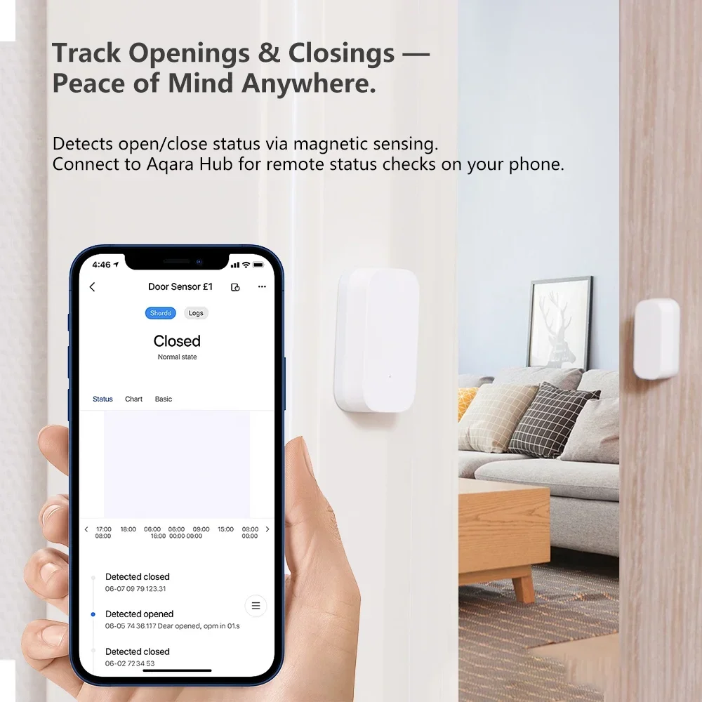 Aqara Door Window Sensor E1 ZigBee 3.0 MCCGQ14LM Remote Control Wireless Connection for Xiaomi Mijia Apple HomeKit APP