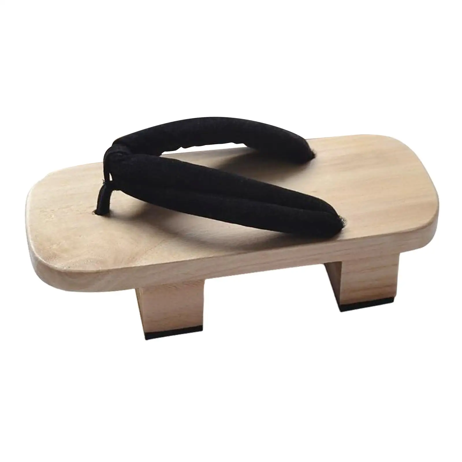 Japanese Wooden Sandals Clogs Shoes Stylish Flip Flops for Stage Performance Nonslip Bottom Cosplay Costume Apartment Carnivals