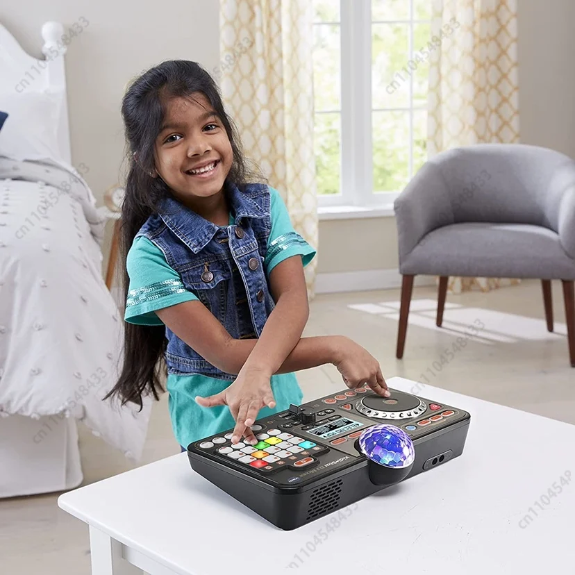 VTech KidiStar Table de mixage DJ pour enfants, lecteur de disque, jouets électroniques