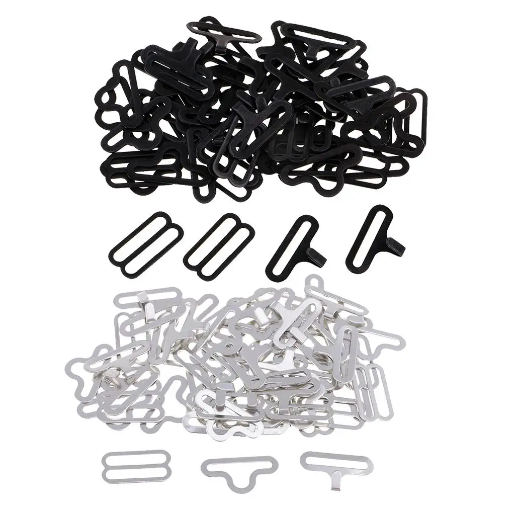 20 Sets Bow Tie Hardware Clip Metal Hook Sewing Fasteners for Necktie Strap