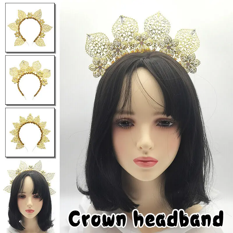 

1PC Trendy Divine Halo Crown Headband Tiara Party Banquet Holiday Crown Traditional Festival Cosplay Headpiece Jewelry