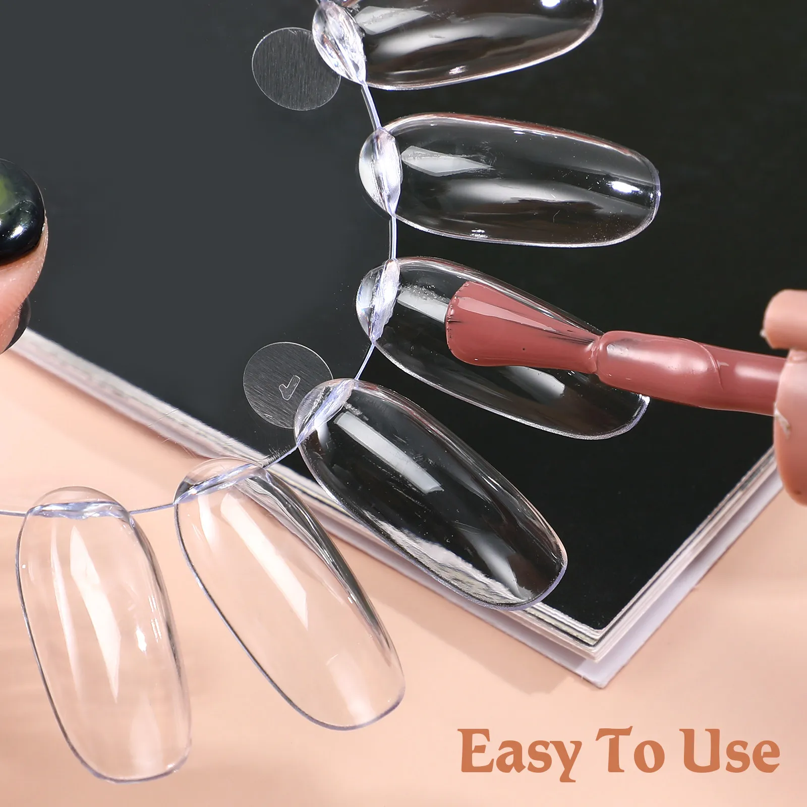 

10Pcs Nail Art Practice Chart Transparent Acrylic 13x11cm Color Display Wheel Nail Tips Polish Color Chart Display Stand Salon