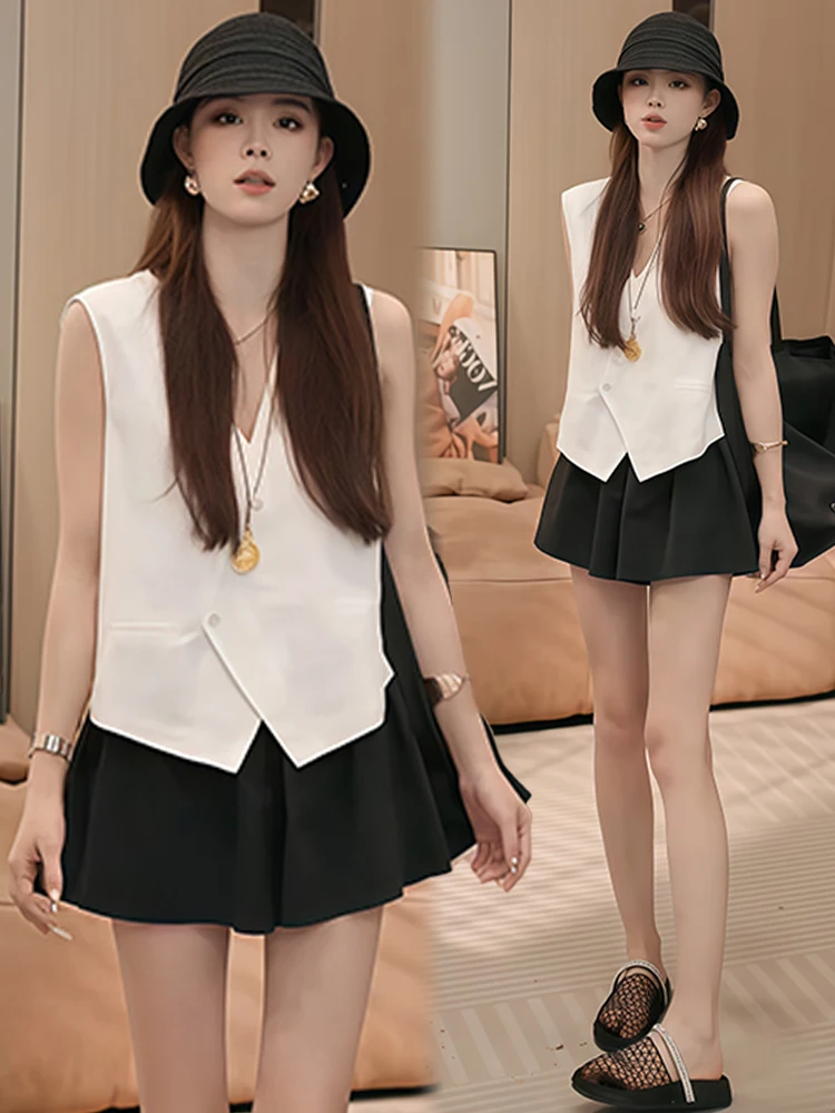 Faionable Casual Lace Top orts Set vrouwen Zomer Nieuwe Sle Afslanken Tweedelige Pak Koreaanse Versie Super Leuke Ensemble