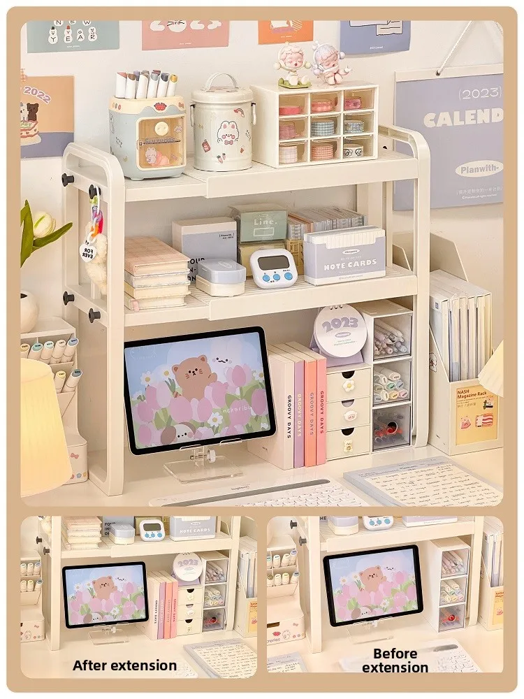 

Expandable Student Dormi Simple Ins Sle Cosmetic And Miscellaneous Goods Storage Ra Desktop Organizer Plastic Material