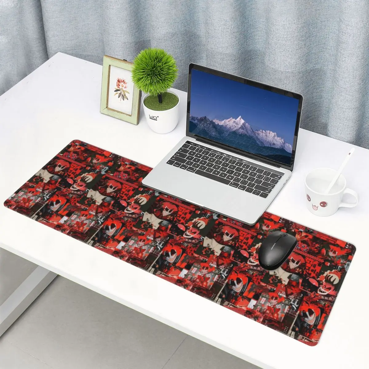 Large Mouse Pad Hazbin Hotel Radio Demon Gamer PC Laptop Mats Keyboard Carpet Computer Gaming Office Accessories Desk Mat