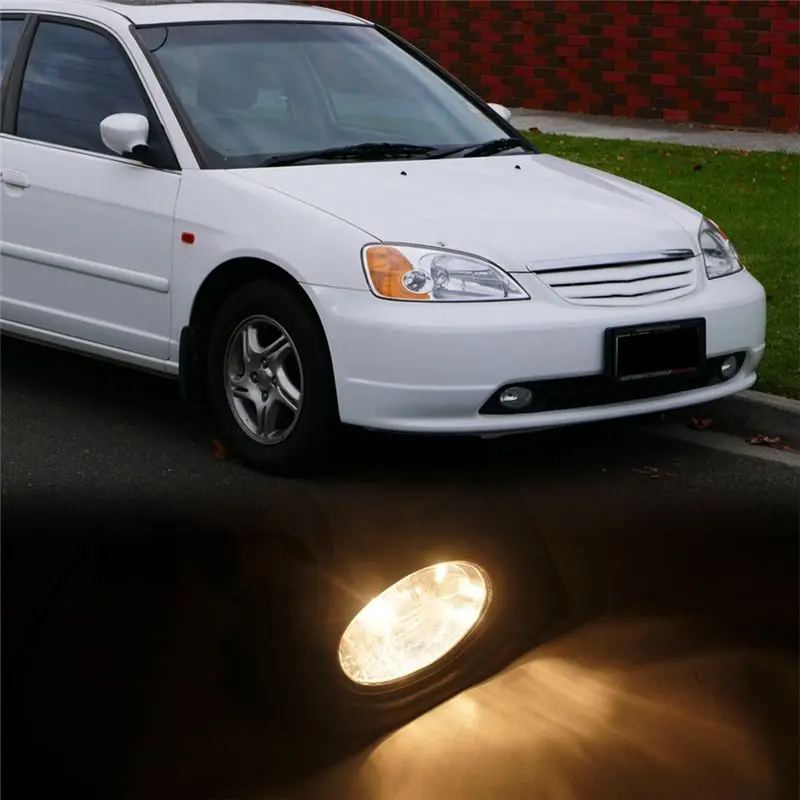Accessories Front Bumper Fog Lights Assembly With Switch Wiring Kit For Honda Civic 2001 2002 Fog Light Systems