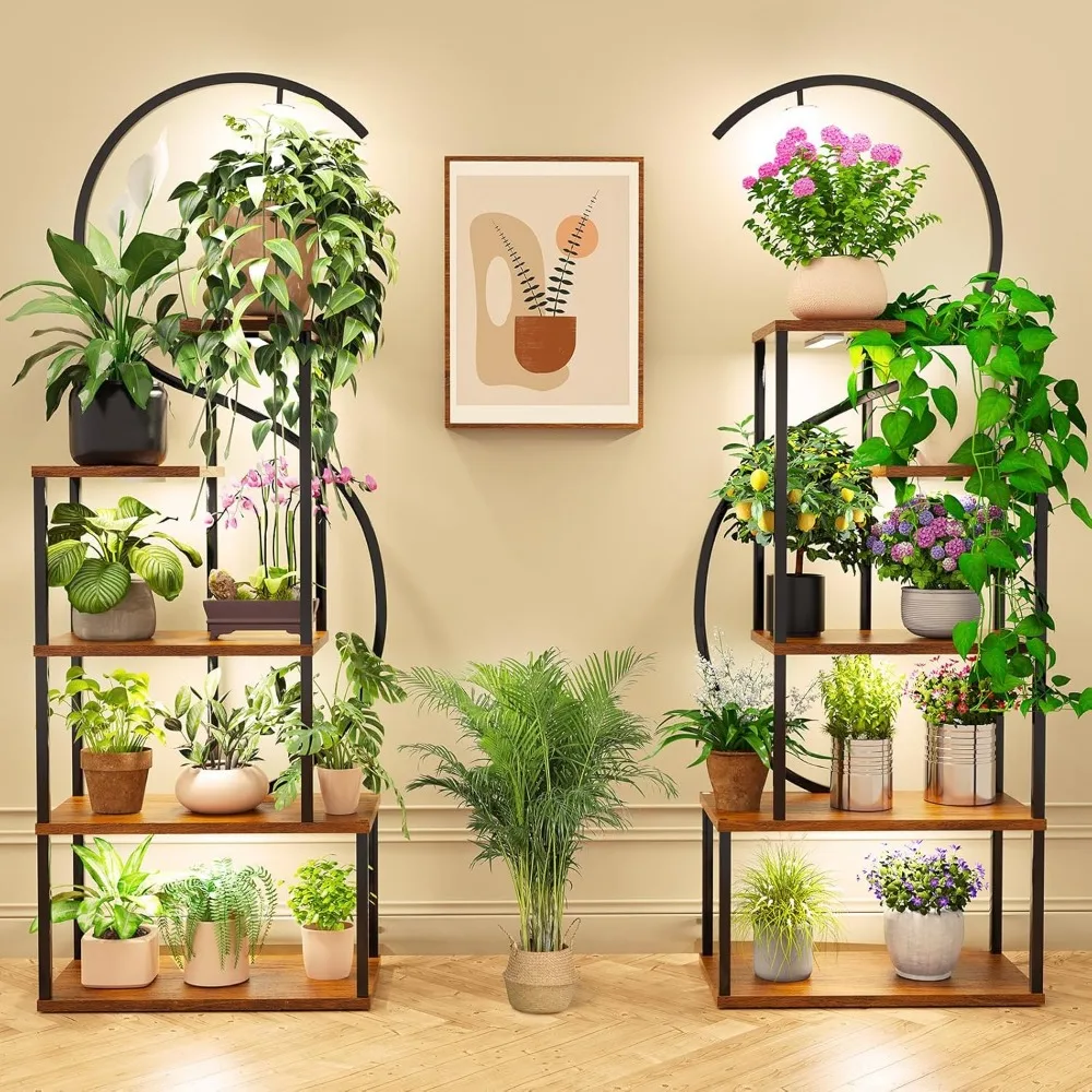 Plant Stand Indoor with Grow Lights, Large Plant Stands for Indoor Plants Multiple, 67