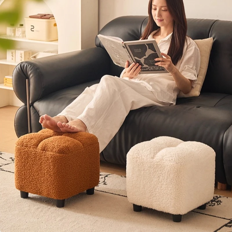 

Small stool storage household living room Footrest Stool Ottoman puff storage toilet stool puff almacenaje furniture