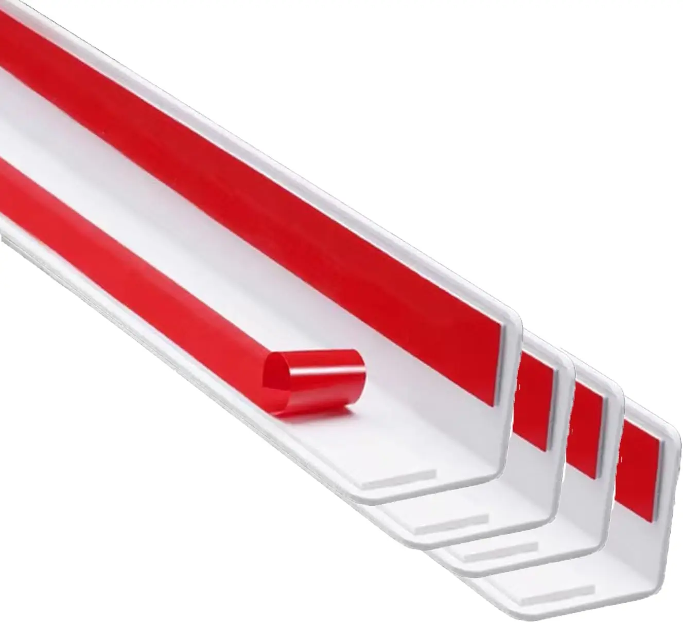 

Самоклеящиеся защитные уголки для стен, 3,9 см (Ш) x 90 см (Д), прочные защитные накладки для мебели и лестниц, защита от ушибов для детей, белые, 4 штуки