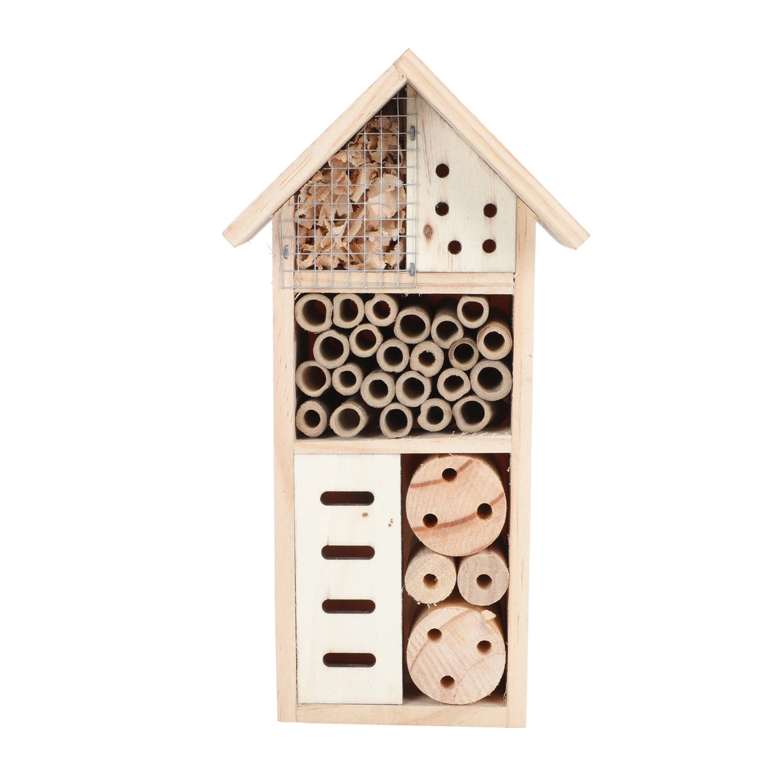 

Wooden Insect House Hanging Bug Room Decorative Bee Outdoor Breeding Shelter Courtyard Nest Case