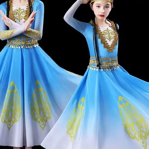 

Xinjiang dance performance costumes, children's ethnic costumes,girls'newUyghur dance performance costumes,performance costume