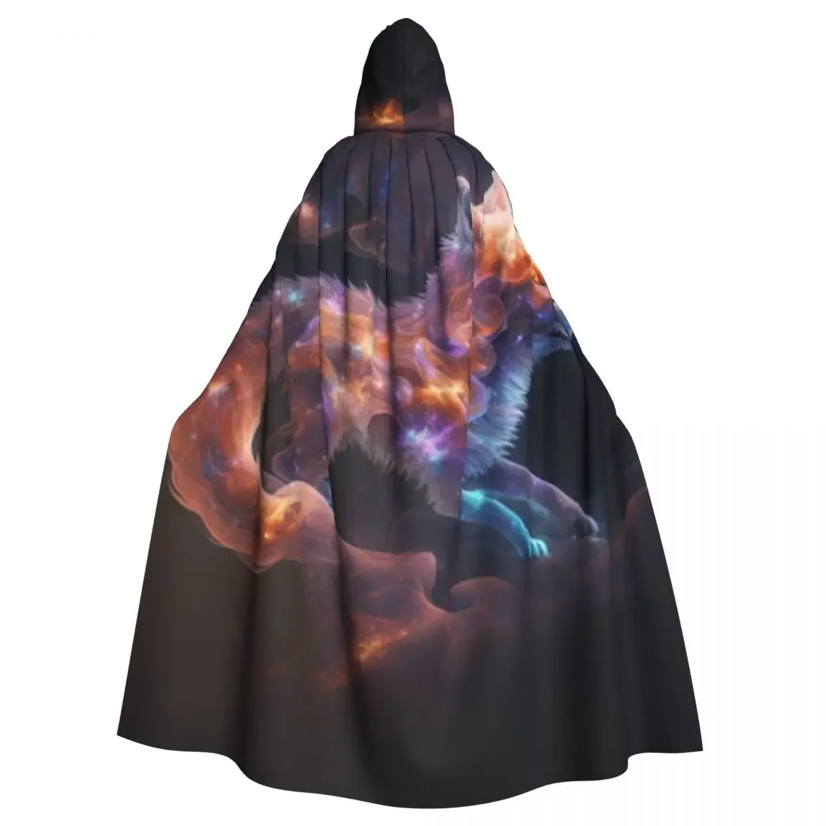 Adult Vampire Cape Hooded Robe Galaxy Fox Halloween Full Length Cosplay