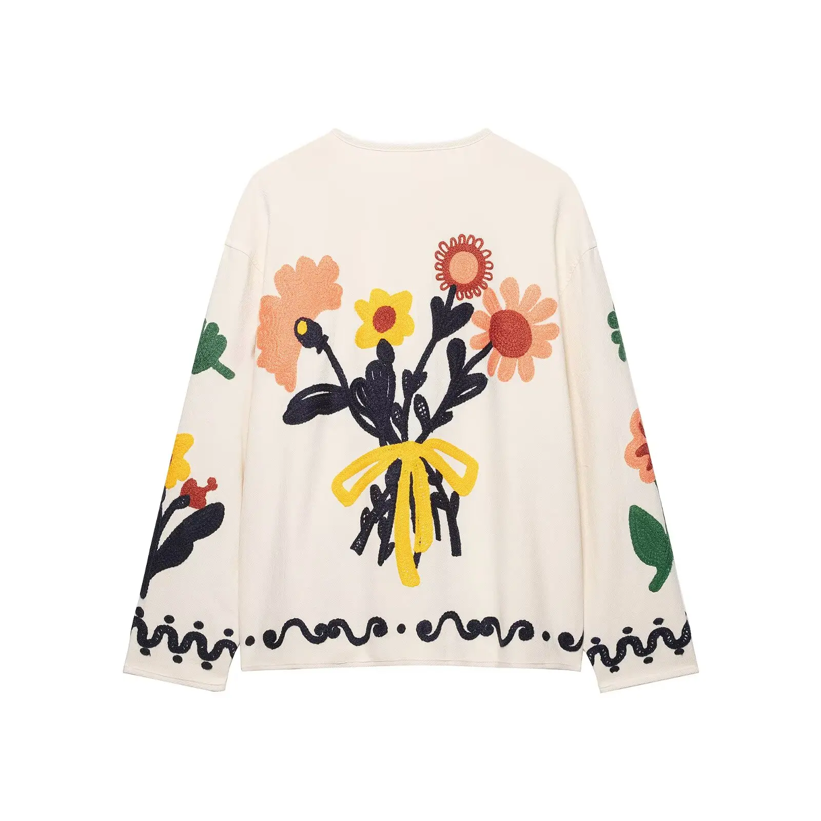 KONDALA Vintage Mode 2026 Elegante Damenjacke mit Blumenstickerei Lässige Moderne Schicke Damen-Streetwear Herbst Mujer Oberbekleidung – Detail 17