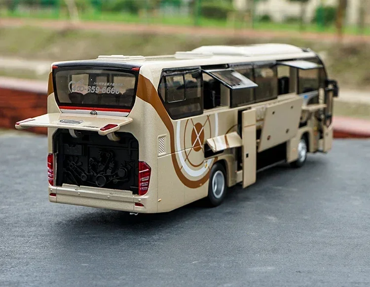 1/42 For YuTong Bus ZK6128HQB Coach Bus Diecast Metal Car Model Gold Toys Boy Girl Gift Collection Gold Metal,Plastic,Rubber