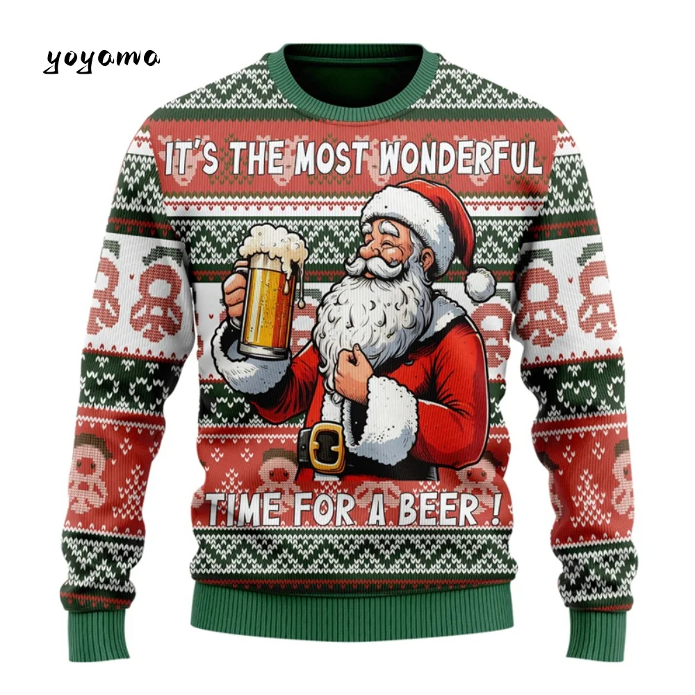 

Fashion Beer Ugly Christmas Sweatshirts for Women Clothes Hip Hop Bar Party Men Sweatshirts Male Pullovers Beers Men Sweatshirt