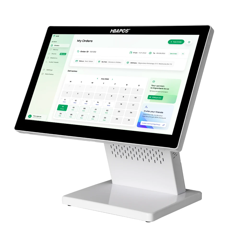 ATV&UTVHBA-Q8  New Slim POS Machine Touch Screen 15.6inch  Cash Register Win10/11 Compatible Point of Sale System for Restaurant