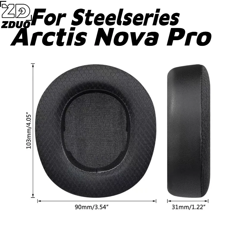 Replacement Mesh Ice gel/Mesh memory foam Ear Pads with a buckle/Head beam cushion For Steelseries Arctis Nova Pro Headphone