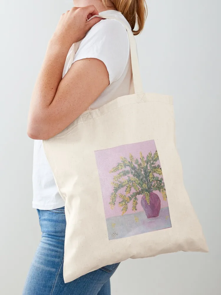 

Wattle in vase Tote Bag bags woman 2025 shopper bags for women tote bag university shopping cart bags