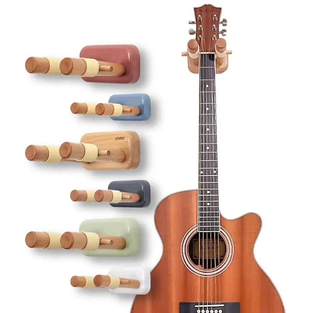 High Quality Wood/Polycarbonate Guitar Hanger Wall Mount Instrument Accessories Guitar Holder Guitar Wall Hook Ukulele