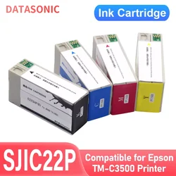 Europe SJIC22P Pigment ink Cartridge Compatible For Epson TM-C3500 C3500 Label printer Ink cartridges C33S020577 SJIC22P(K)