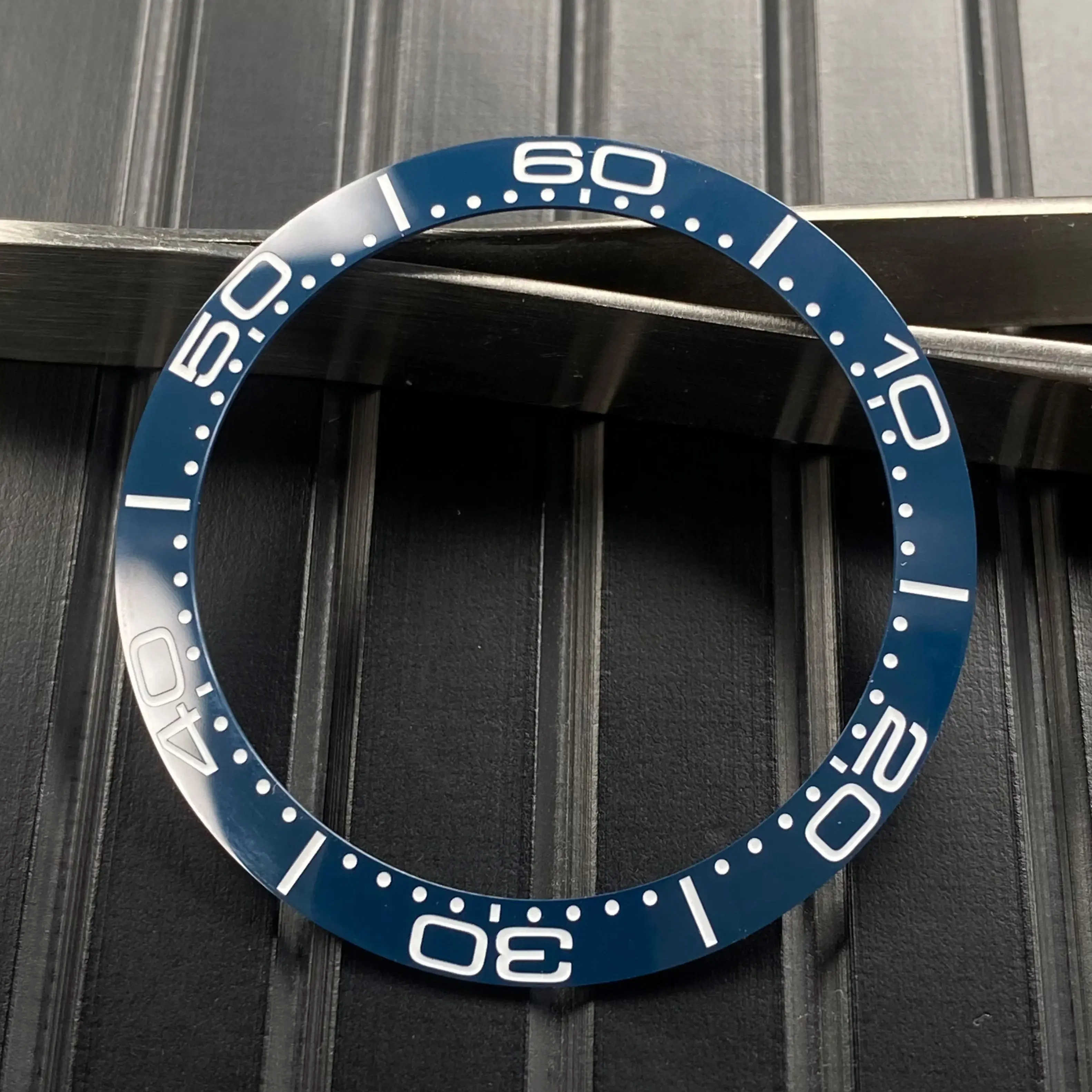 38mm * 30.5mm Lunetta in ceramica SM Lunetta Serie Verde Perline luminose Inserto Anello Pendenza Fit SKX007 NH35 Cassa Lunetta Parti di ricambio