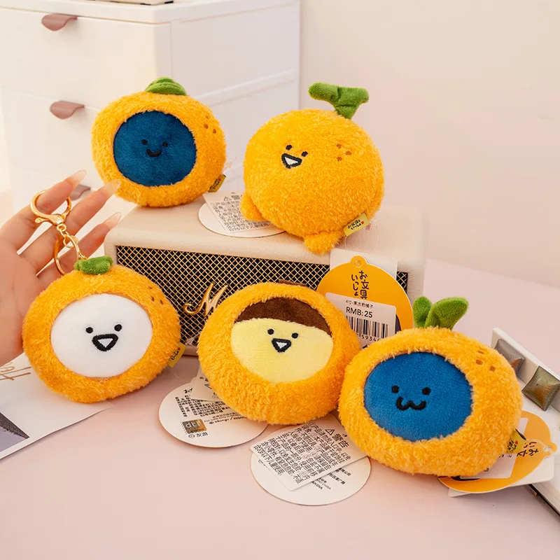 

Cartoon Orange Doll Bag Pendant Cute Tangerine Stuffed Doll Stationery King Characters Festival Creative Gift
