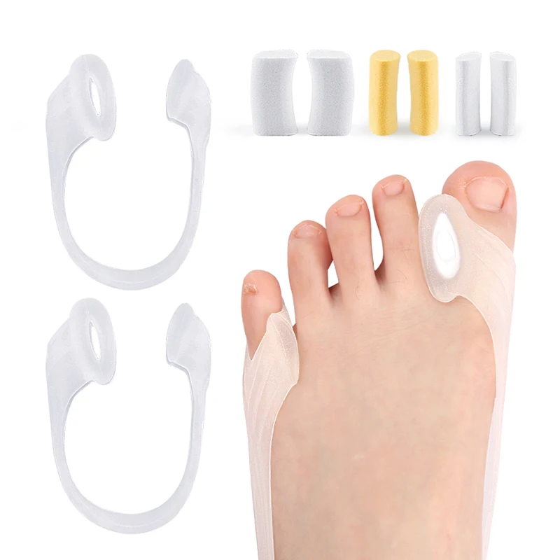 

2Pcs Thumb Toe Orthosis Gel Tension Strap Wearable Hallux Valgus Bunion Pain Corrector Unisex Deformity Foot Relief Separator