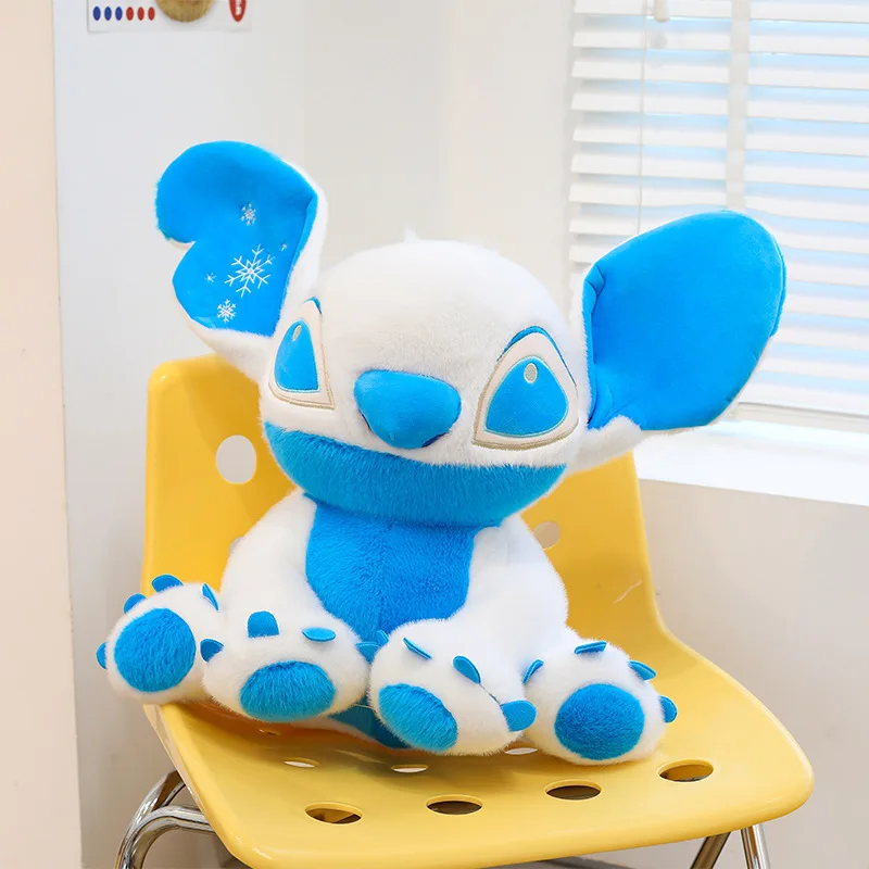 

35/55cm Lilo and Stitch Disney Plush Toys Snowflake Kawaii Anime Cartoon Plushie Stich Dolls Soft Stuffed Gift for Kids Xmas
