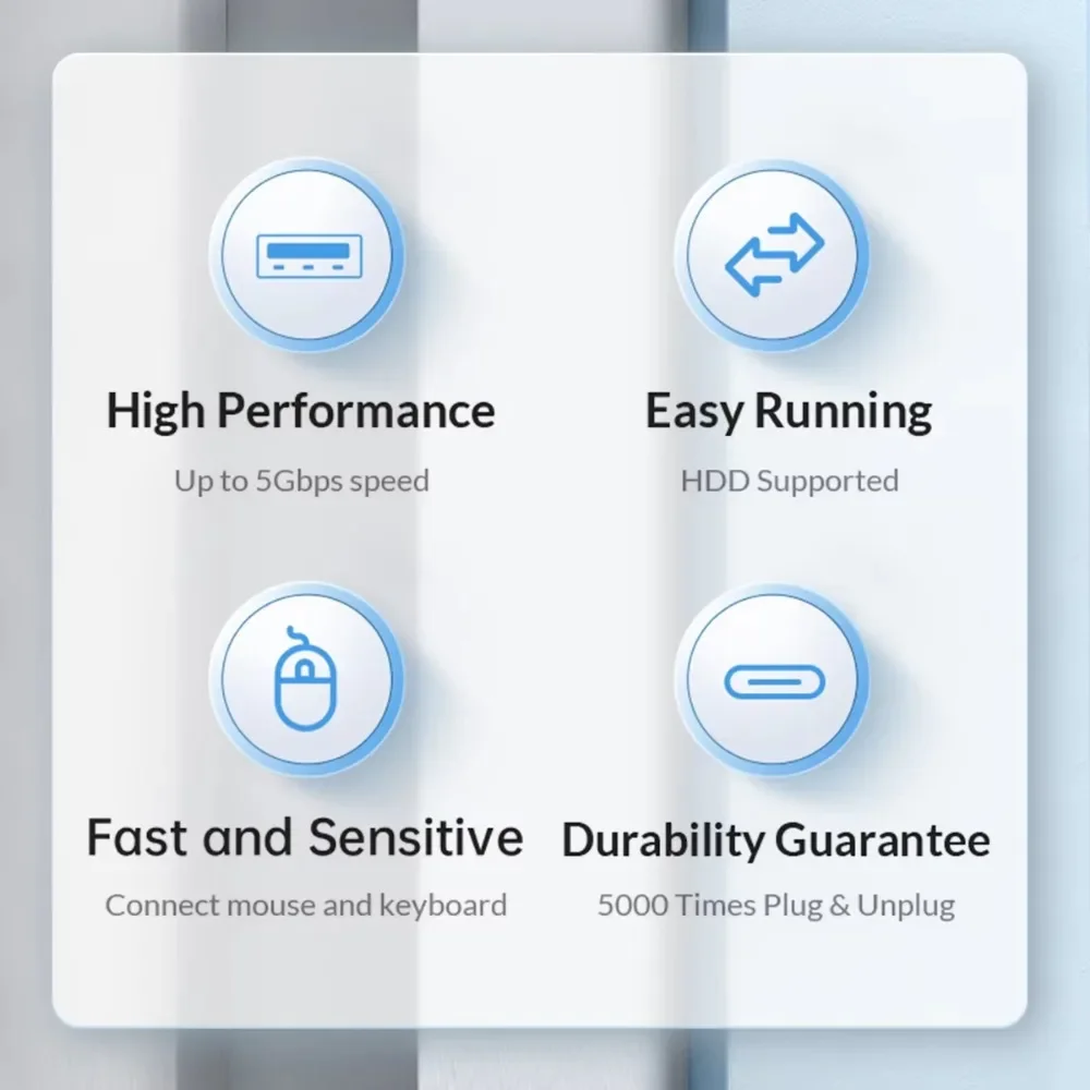 ORICO Hub USB 5Gbps USB 3.0 4 porte Ad alta velocità Mini USB Splitter Adattatore OTG per PC da scrivania Accessori per computer Hub Dock Station