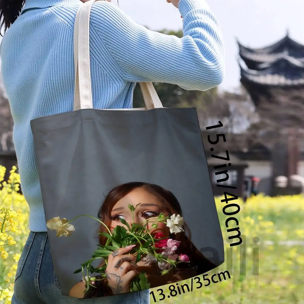 A-ariana grande-E Linen-cotton crossbody bag suitable for students and teachers for daily shopping work commuting universal use