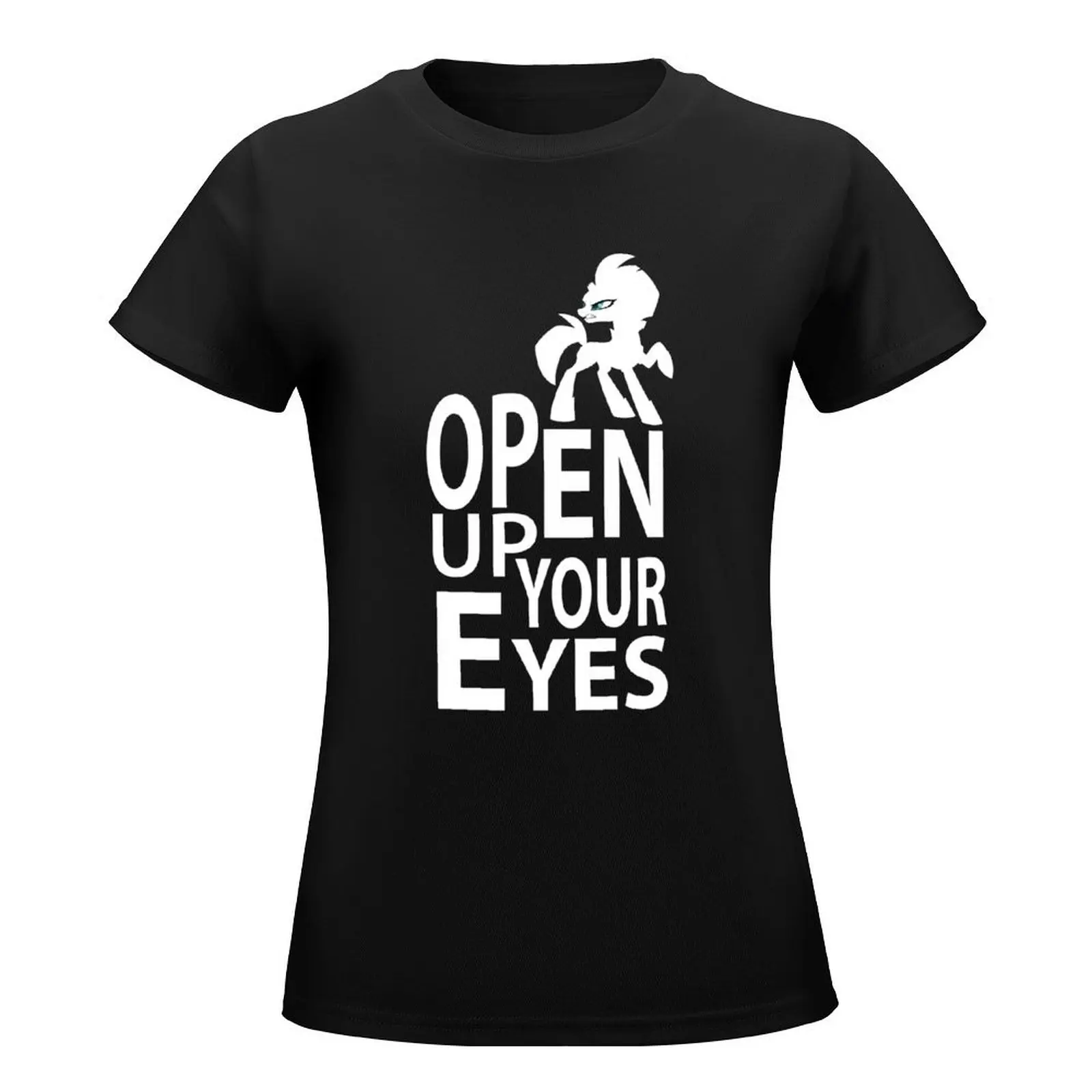 Open up your eyes - MLP Tempest (white print) T-Shirt graphics kawaii clothes tees Short sleeve tee t shirt Women